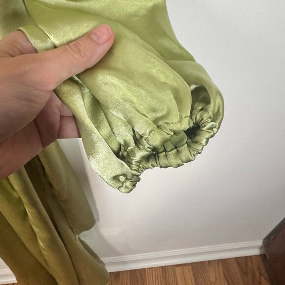 ELLIATT Revolve Kai Maxi Dress Women L Green Formal Wedding Guest Gown Timeless - Picture 14 of 16